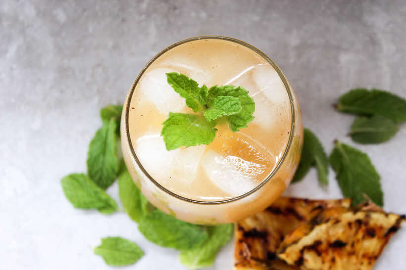 Grilled Pineapple and Mint Tequila Lemonade 2