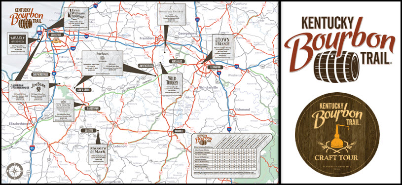 Kentucky Bourbon Trail Kentucky Bourbon Trail Craft Tour Map 