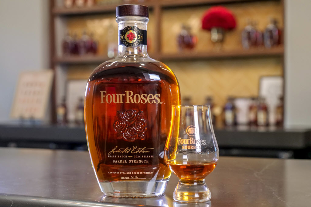 Four Roses Distillery - 2024 Limited-Edition Small Batch Bourbon Bottle & Glencairn Glass