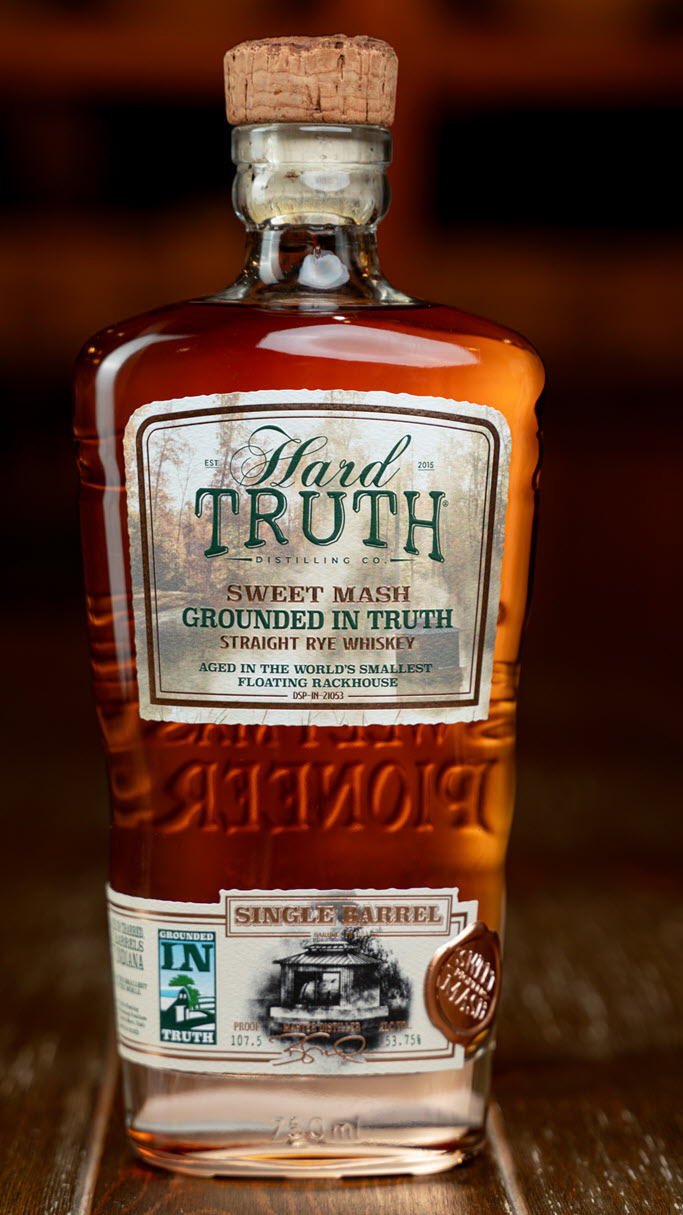 Hard Truth Distilling Co. - Grounded in Truth Rye Whiskey Bottle