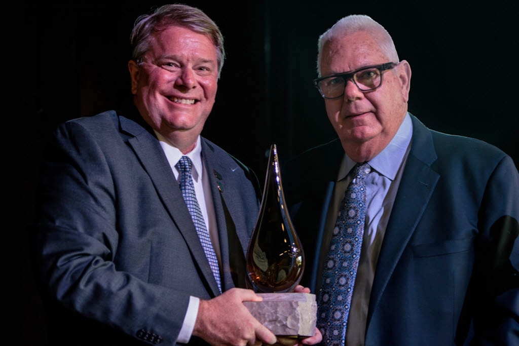 Kentucky Bourbon Hall of Fame - KDA President Eric Gregory and Kentucky Peerless Distillery Founder R.M. Corky Taylor