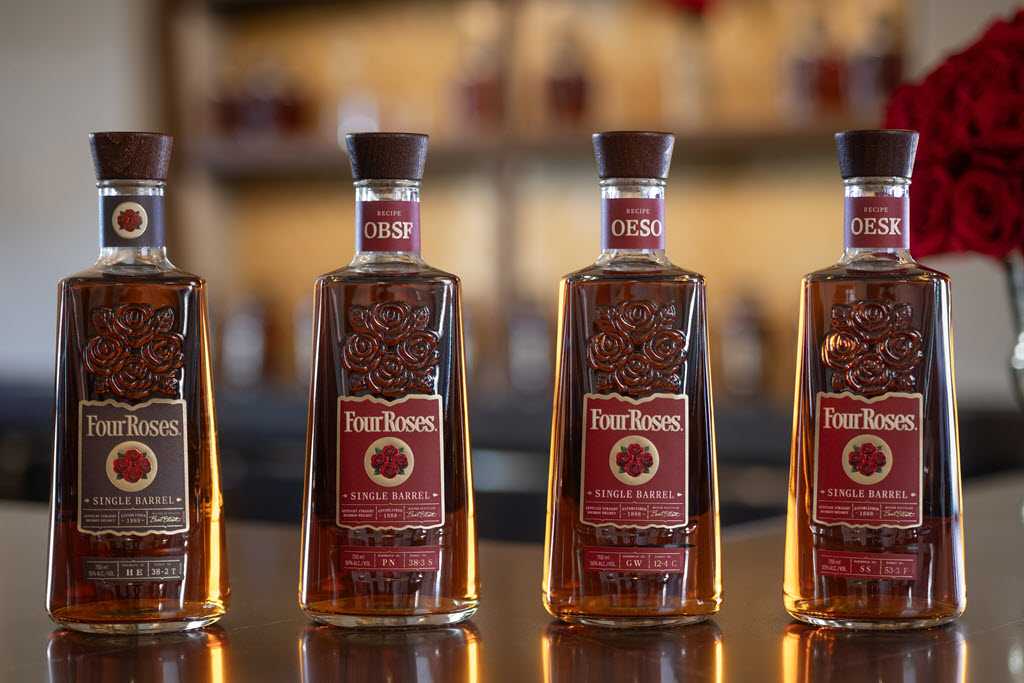 Four Roses Distillery - 2025 Single Barrel Collection including OBSV, OBSF, OESO, and OESK